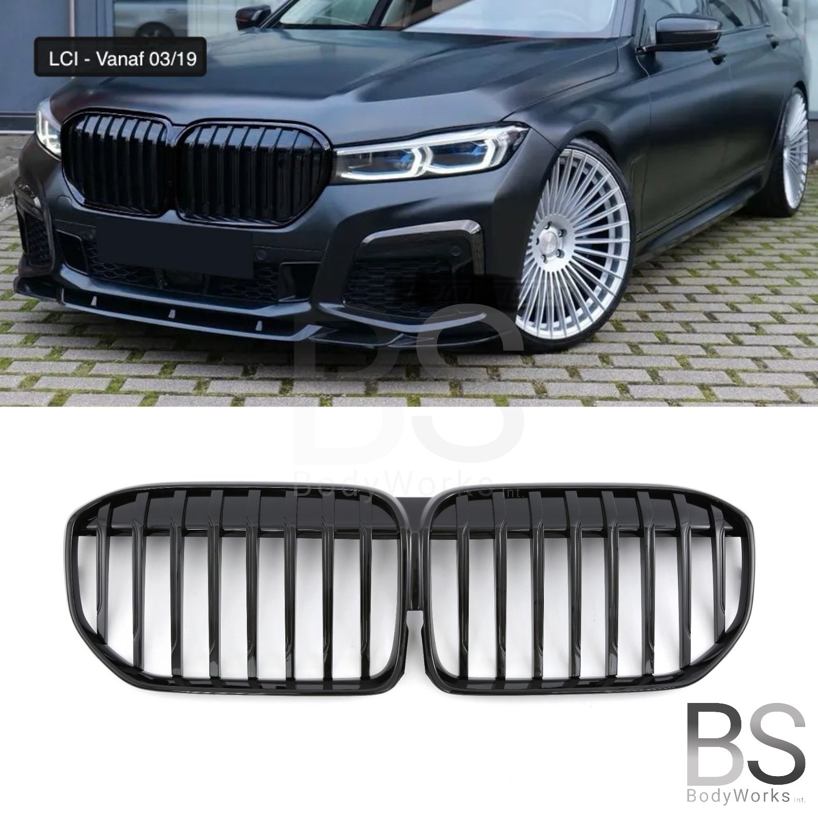 Nieren - BMW 7 Serie G11 LCI / G12 LCI - Hoogglans Zwart | 03/2019-