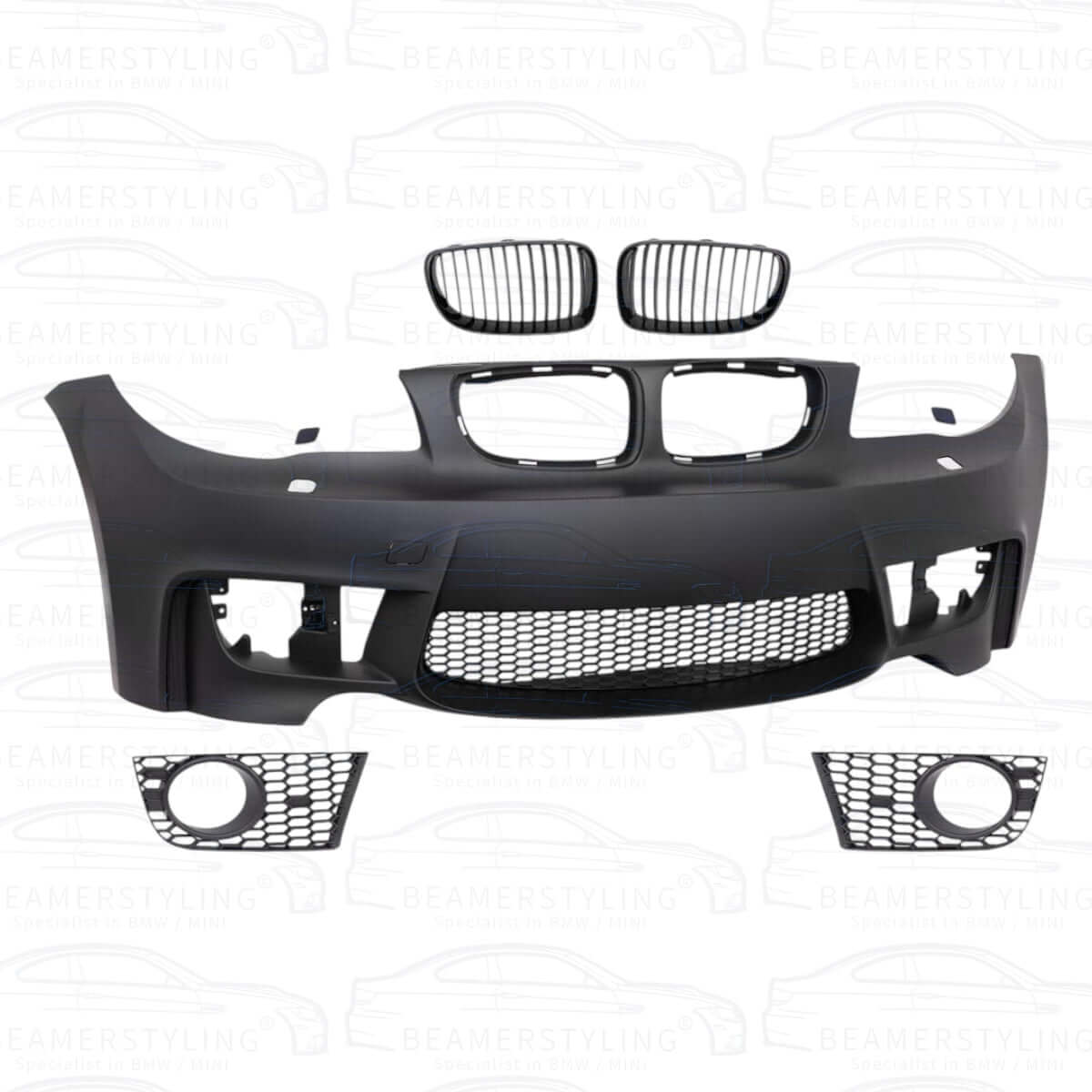 1M Look Voorbumper - BMW E81 E87 E82 E88 - Met Sra | 2004 - 2012 - Beamerstyling.nl