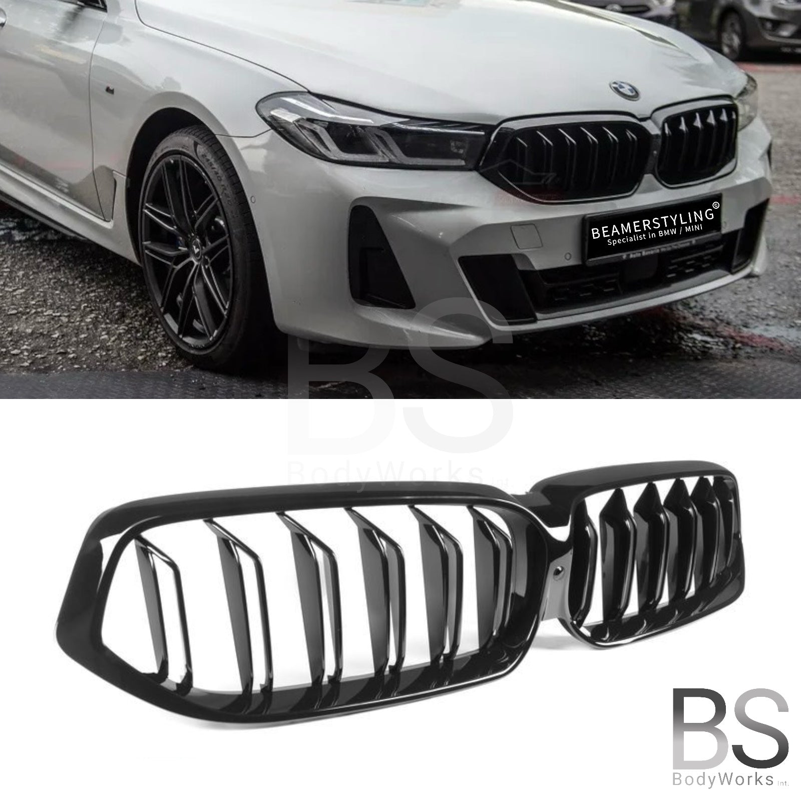 Nieren - BMW G32 Gt LCI - M Look - Hoogglans Zwart | 20-24