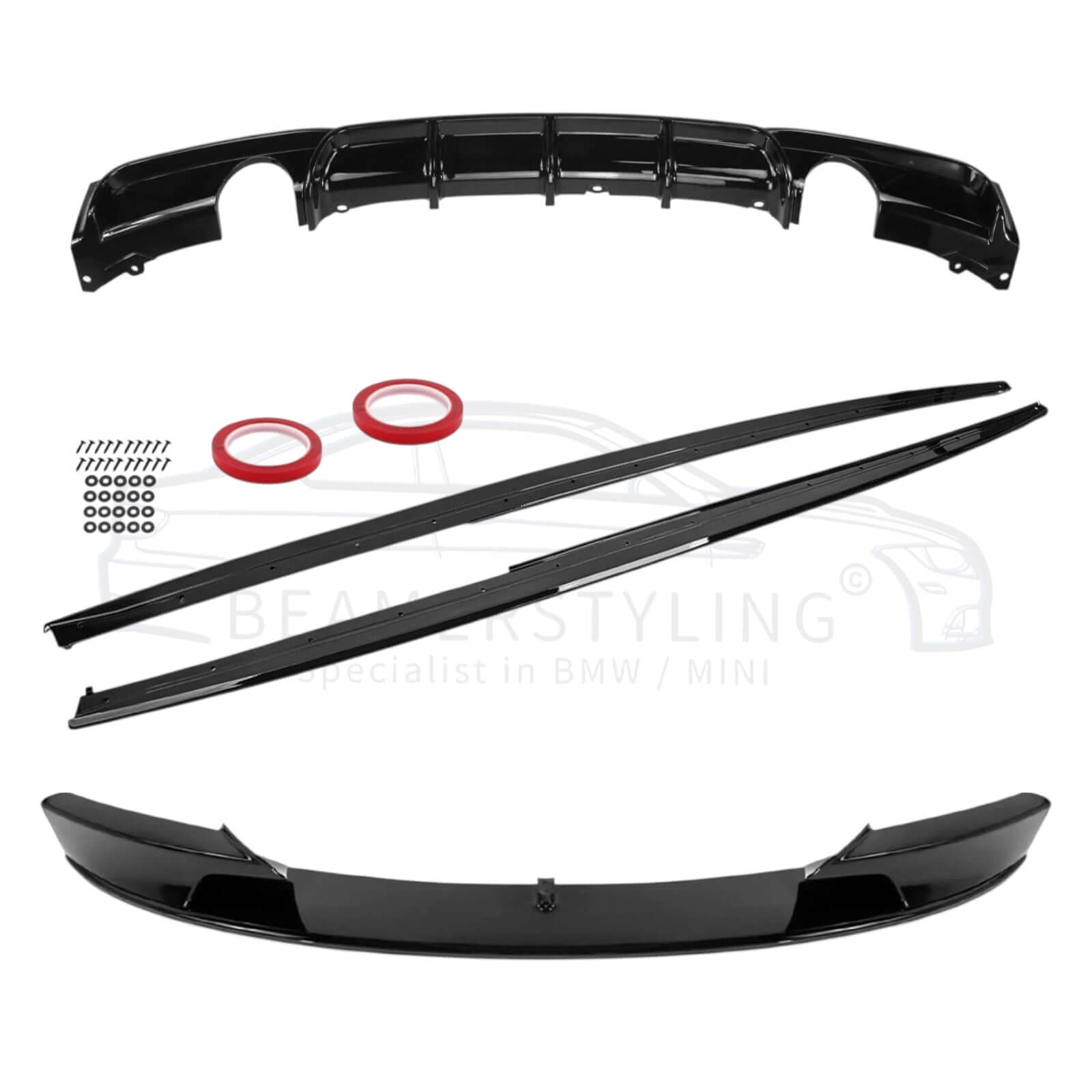 Performance Pakket - BMW 3 Serie F30 / F31 - 335i/340i - Hoogglans Zwart | 12-19