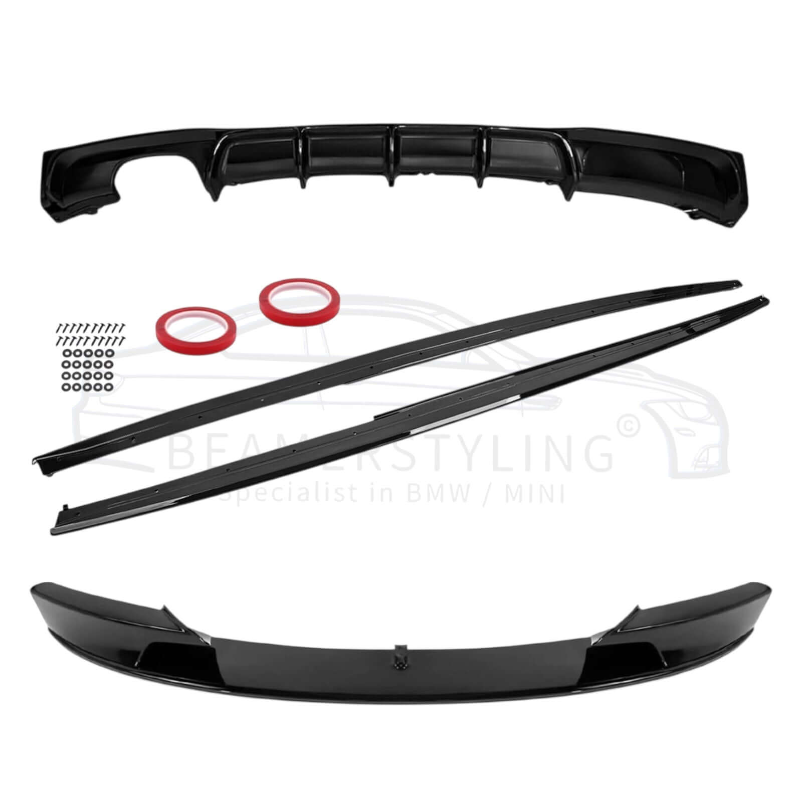 Performance Pakket - BMW 3 Serie F30 / F31 - 2 Links - Hoogglans Zwart | 12-19