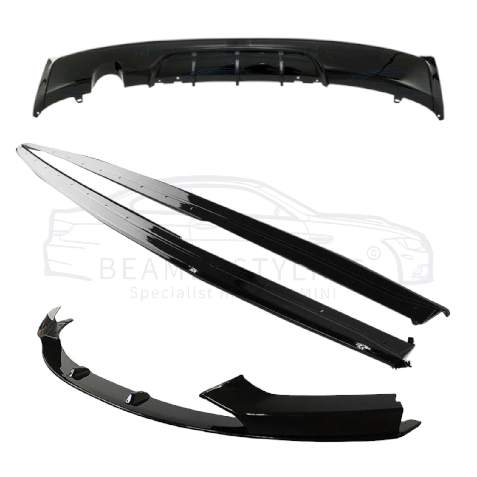 Performance Pakket - BMW 2 Serie F22 / F23 - 1 Links - Hoogglans Zwart | 14-21