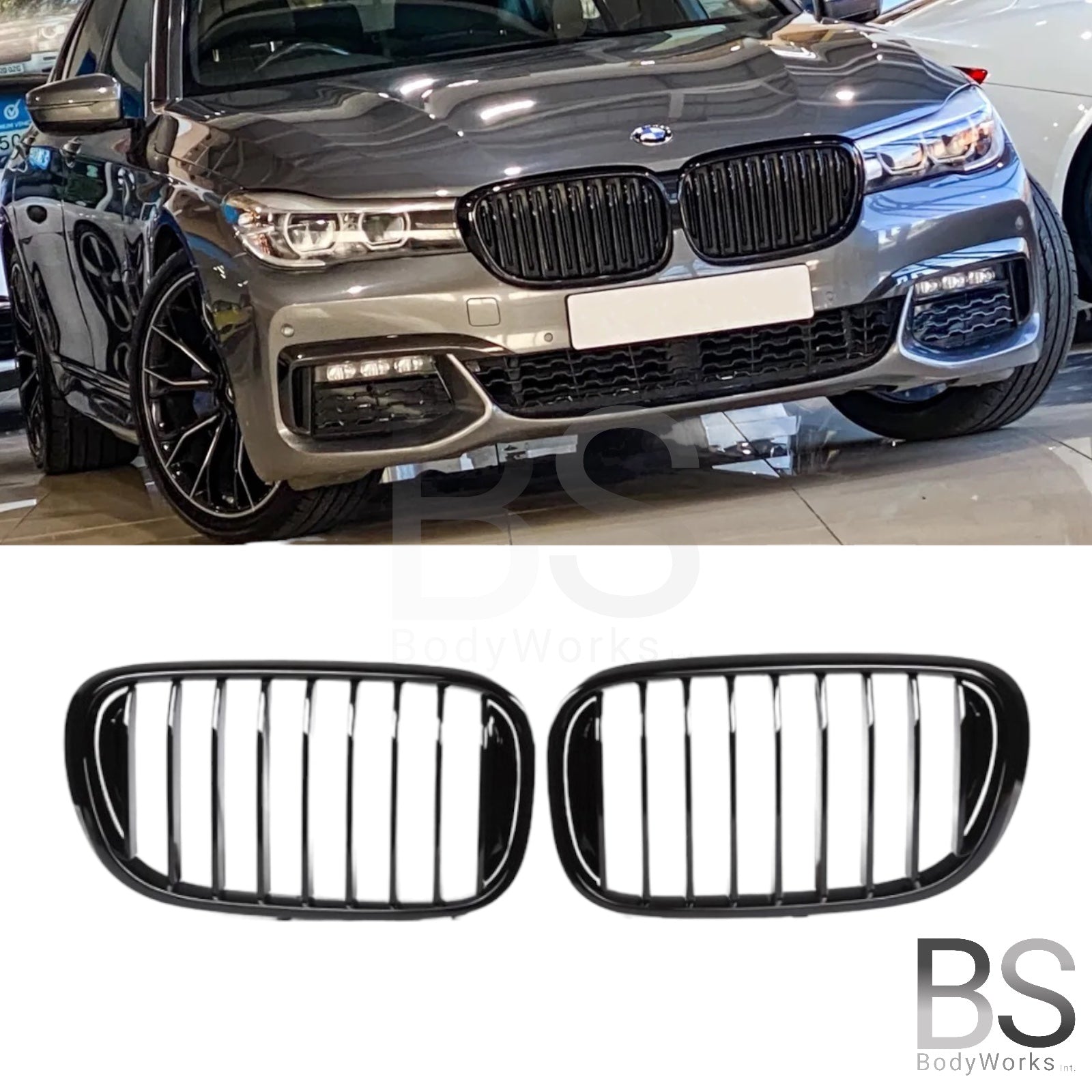 Nieren - BMW 7 Serie G11 / G12 - Hoogglans Zwart | 2015-02/2019