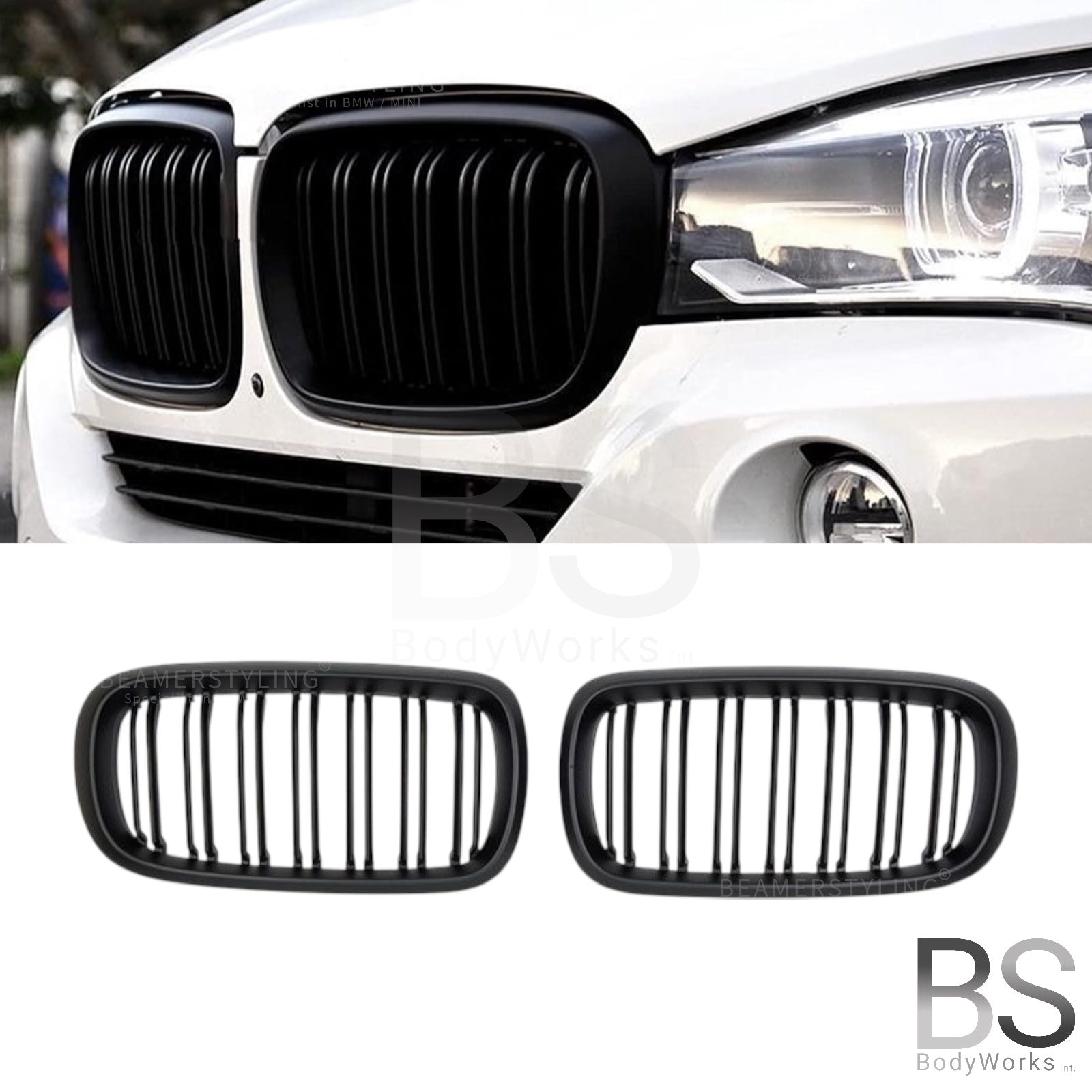 Nieren - BMW X5 F15 / F85 / X6 F16 / F86 - M Look - Mat Zwart | 2014-2019