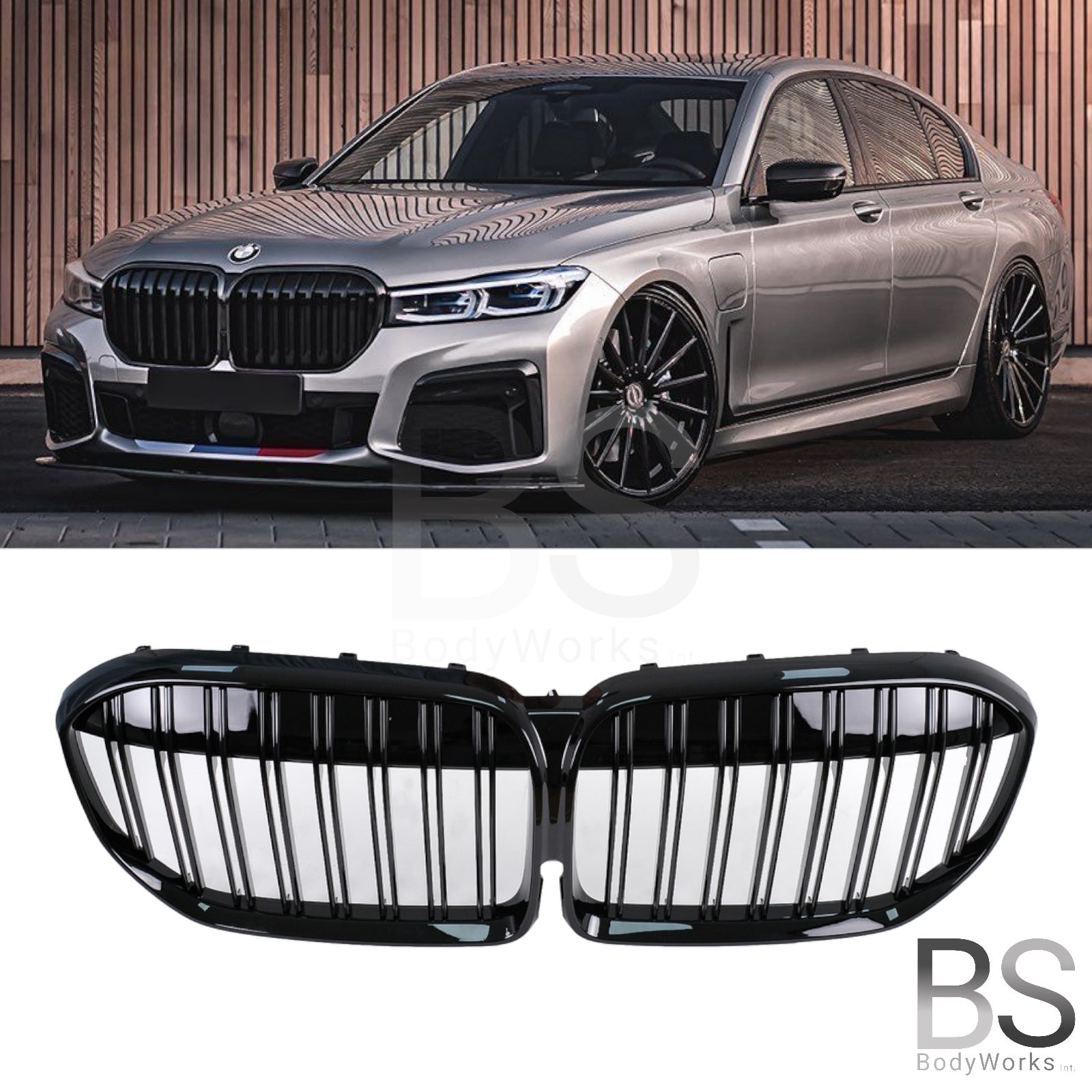 Nieren - BMW 7 Serie G11 LCI / G12 LCI - M Look - Hoogglans Zwart | 03/2019-
