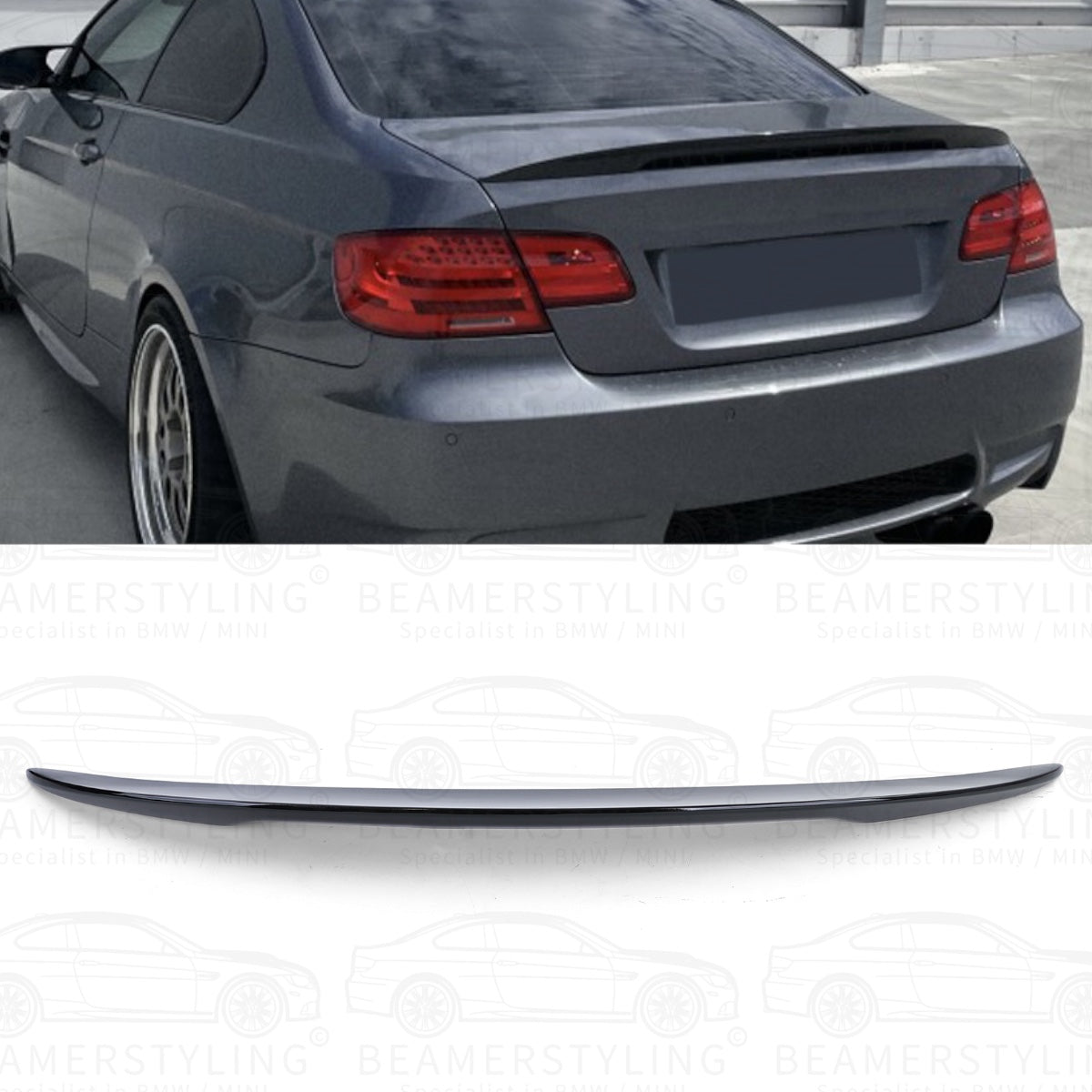 Spoiler - BMW E92 Coupé - M Performance Look - Hoogglans Zwart