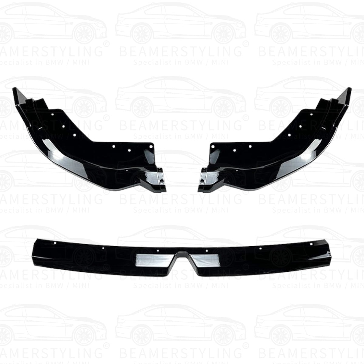 Front Lip - BMW G20 / G21 LCI - Mp Look - 3-Delig - Hoogglans Zwart | 22-