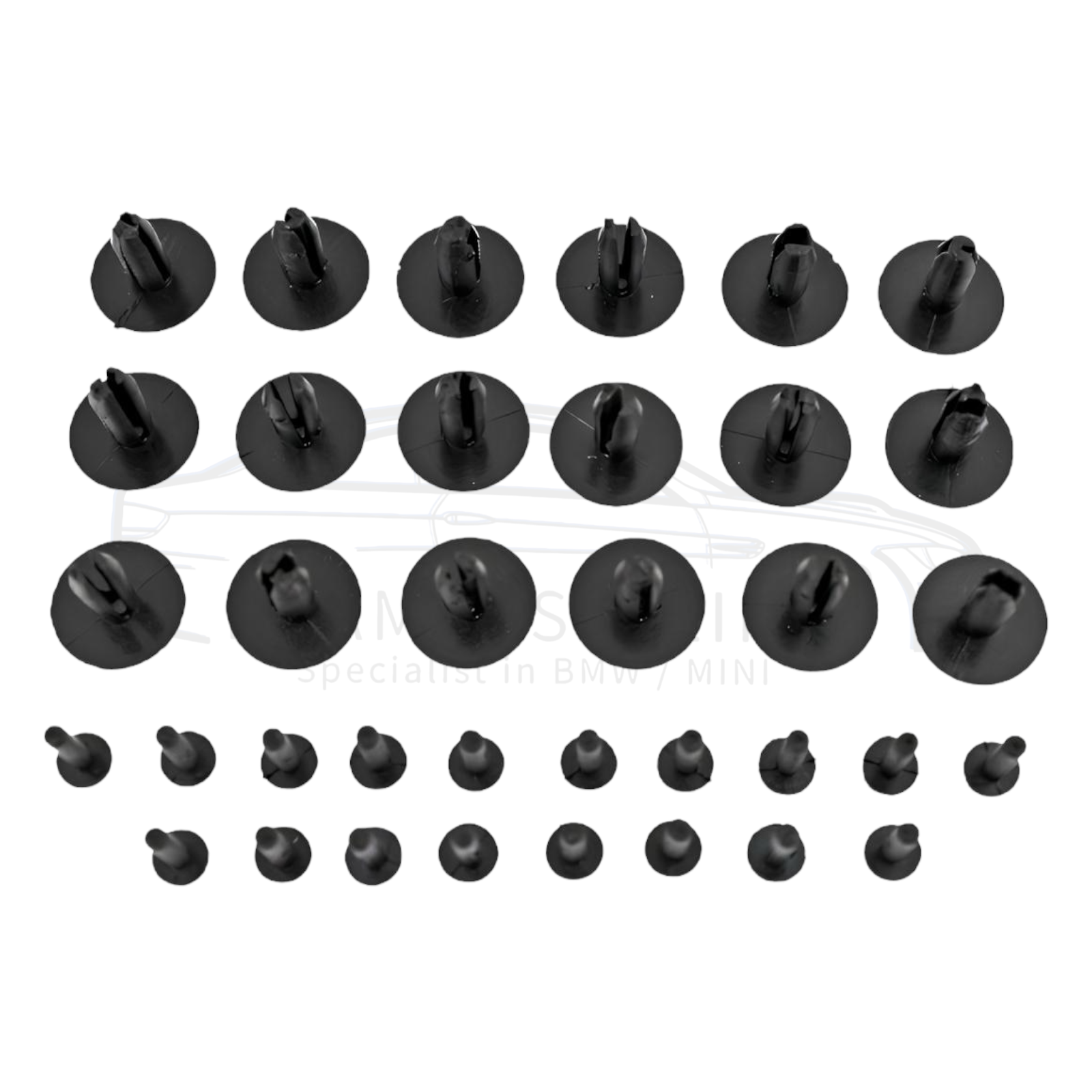 Montageset - Motorkap Isolatie- BMW F20 F21 F22 F23 F30 F31 F32 F33 F36 | 36-Delig