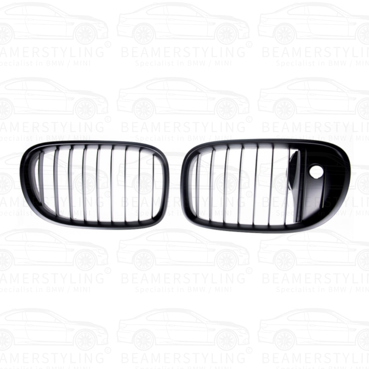 Nieren - BMW 7 Serie F01 / F02 LCI - Met Camera - Mat Zwart | 07/2012-2015