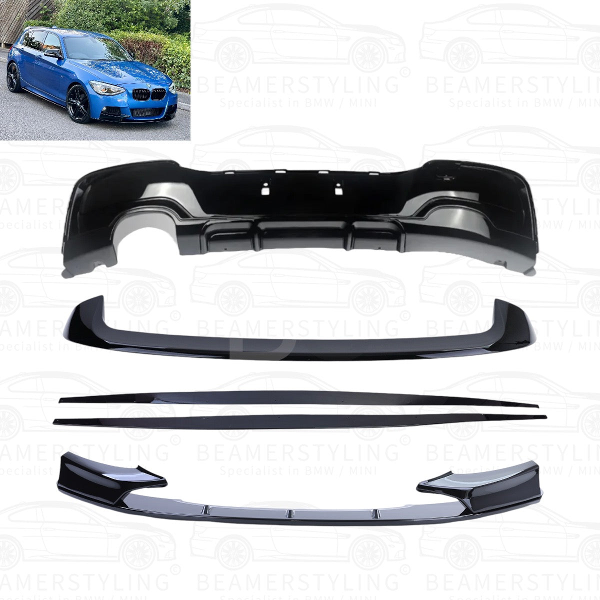 Performance pakket - BMW 1 Serie F20 / F21 - Performance Look - Hoogglans Zwart | 2011-2015