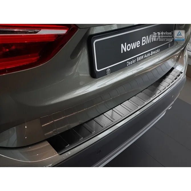 Achterbumper Beschermer - BMW X1 E84 - Rvs Black - Ribben | 12 - 15 - Beamerstyling.nl