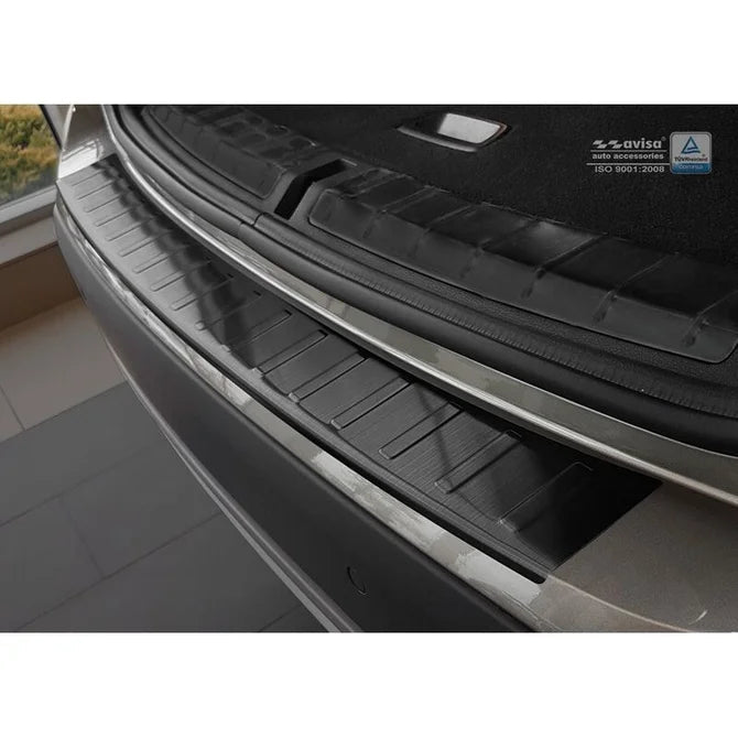 Achterbumper Beschermer - BMW X1 E84 - Rvs Black - Ribben | 12 - 15 - Beamerstyling.nl