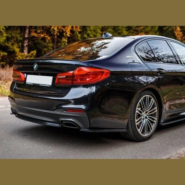 Achterbumper Extensions - BMW G30 Sedan - Maxton Design - Voor M Pakket — Hoogglans Zwart - Beamerstyling.nl