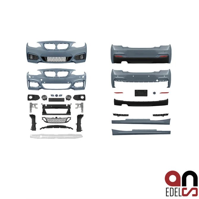 BMW 2 Serie M Sport Look Pakket F22 / F23 2013-2017 — 1 Uitlaat Uitsparing Links + 1 Uitlaat Uitsparing Rechts (235I) - Beamerstyling.nl