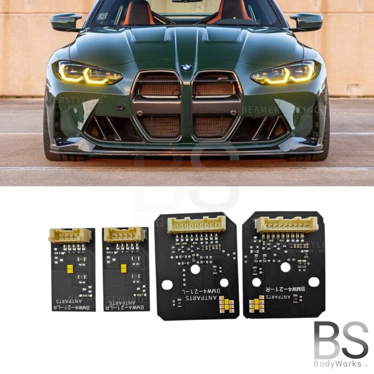 Drl Modules - BMW M3 G80 G81 / M4 G82 G83 - Yellow LED - CSL Style | 20+ - Beamerstyling.nl
