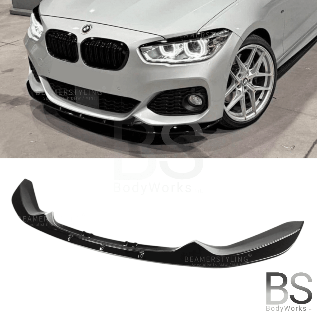 Front lip - BMW F20LCI / F21LCI - AK Look - Hoogglans Zwart | 2015 - 2019 - Beamerstyling.nl