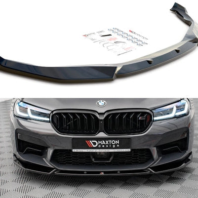 Front Lip V1 - BMW M5 F90 LCI - Maxton Design — Hoogglans Zwart