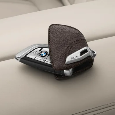 Schlüsseletui – BMW G-Serie – Leder/Edelstahl – Braun | Original BMW