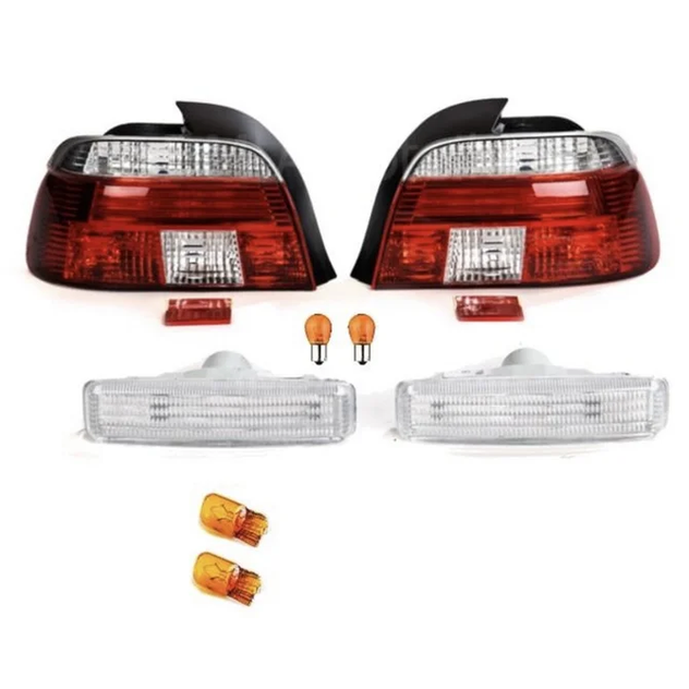 Verlichting Set Achterlichten + Zij-Knippers Facelift Look BMW 5 Serie E39