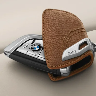 Schlüsseletui – BMW G-Serie – Leder/Edelstahl – Mokka | Original BMW