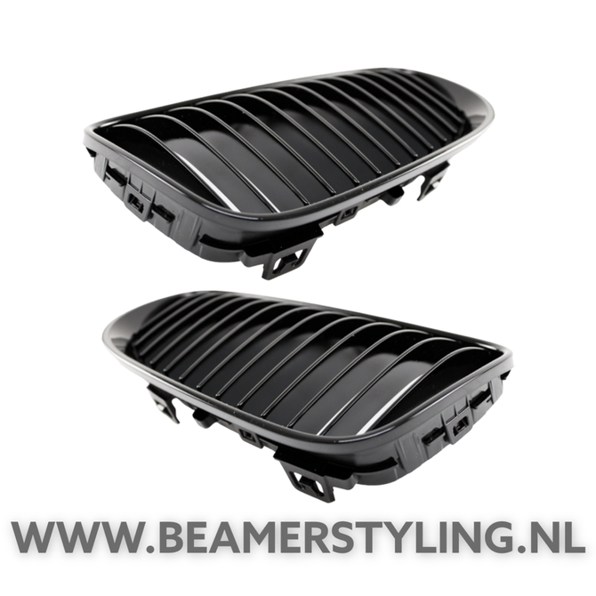 Nieren Set Hoogglans Zwart BMW E92 / E93 2010 - 2013