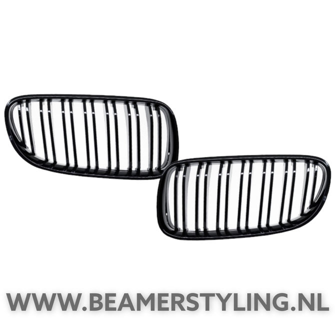 Nieren - BMW E92 / E93 - Hoogglans Zwart - M Look | 2010-2013