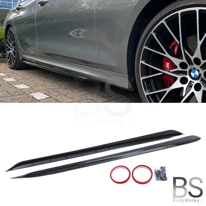 Side Skirt Extensions - BMW Serie G20 / G21 - Hoogglans Zwart | 2019-2022