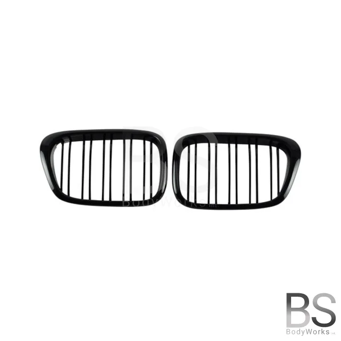 Nieren - BMW 5 Serie E39 - M Look - Hoogglans Zwart | 95-03