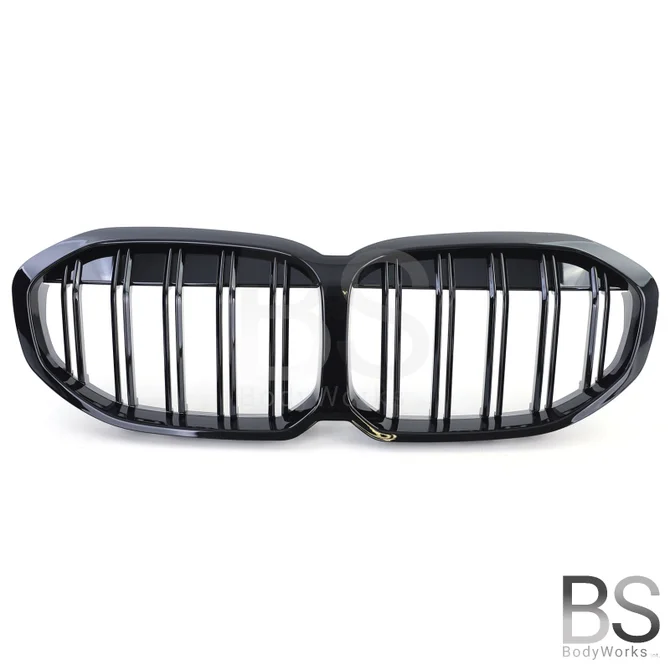 Nieren - BMW 1 Serie F40 - Hoogglans Zwart - Dubbele Spijlen