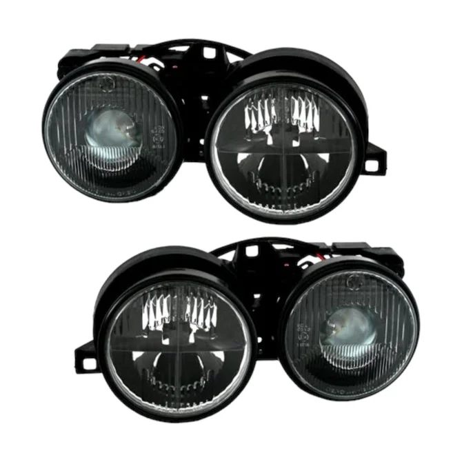 Koplampen - BMW 3 Serie E30 - Zwart - Met Kruis | 1982-1994