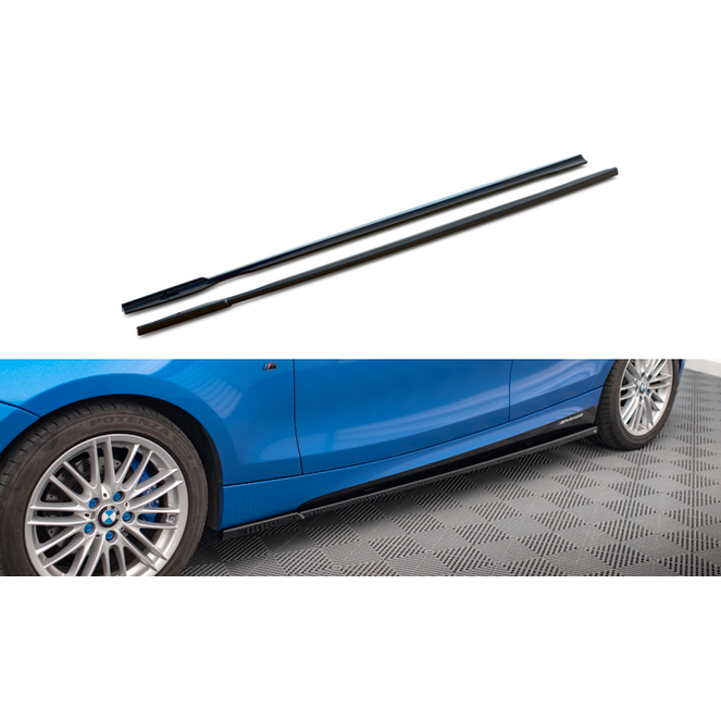 Side Skirt Extensions V2 - BMW E87 - M Pakket - Maxton Design | 2004-2012