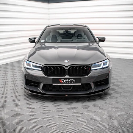 Front Lip V3 - BMW M5 F90 LCI - Maxton Design — Hoogglans Zwart