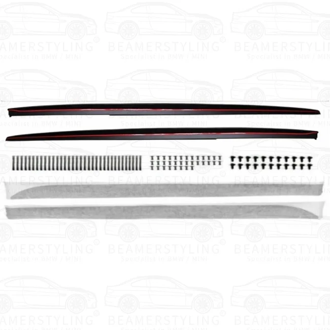 Side Skirts Extensions - BMW F30 / F31 - M Performance Look - Hoogglans Zwart | 11-19