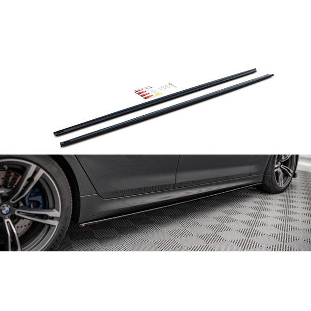 Side Skirt Extensions - BMW M5 F90 - Maxton Design — Hoogglans Zwart