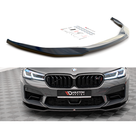 Front Lip V2 - BMW M5 F90 LCI - Maxton Design — Hoogglans Zwart