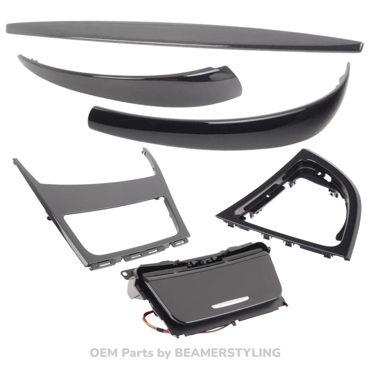 Interieur Lijsten Set - BMW 1 Serie E87LCI - Hoogglans Zwart - Origineel BMW | 07 - 12 - Beamerstyling.nl