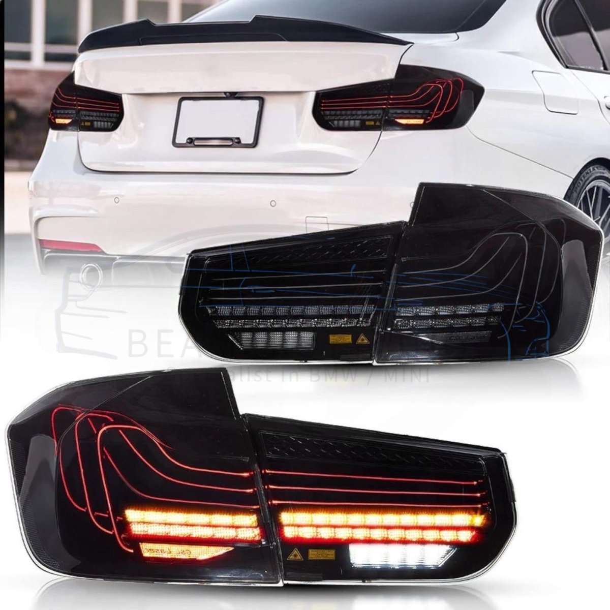 Laser Achterlichten - BMW F30 / F80 - Smoke | 2012 - 2019 - Beamerstyling.nl