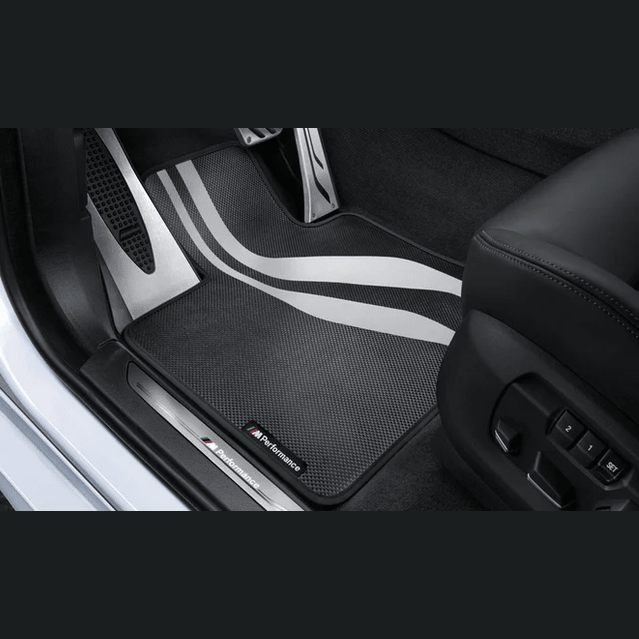 M Performance Vloermatten BMW 5 Serie F10 / F11 — Voor+Achter - Beamerstyling.nl