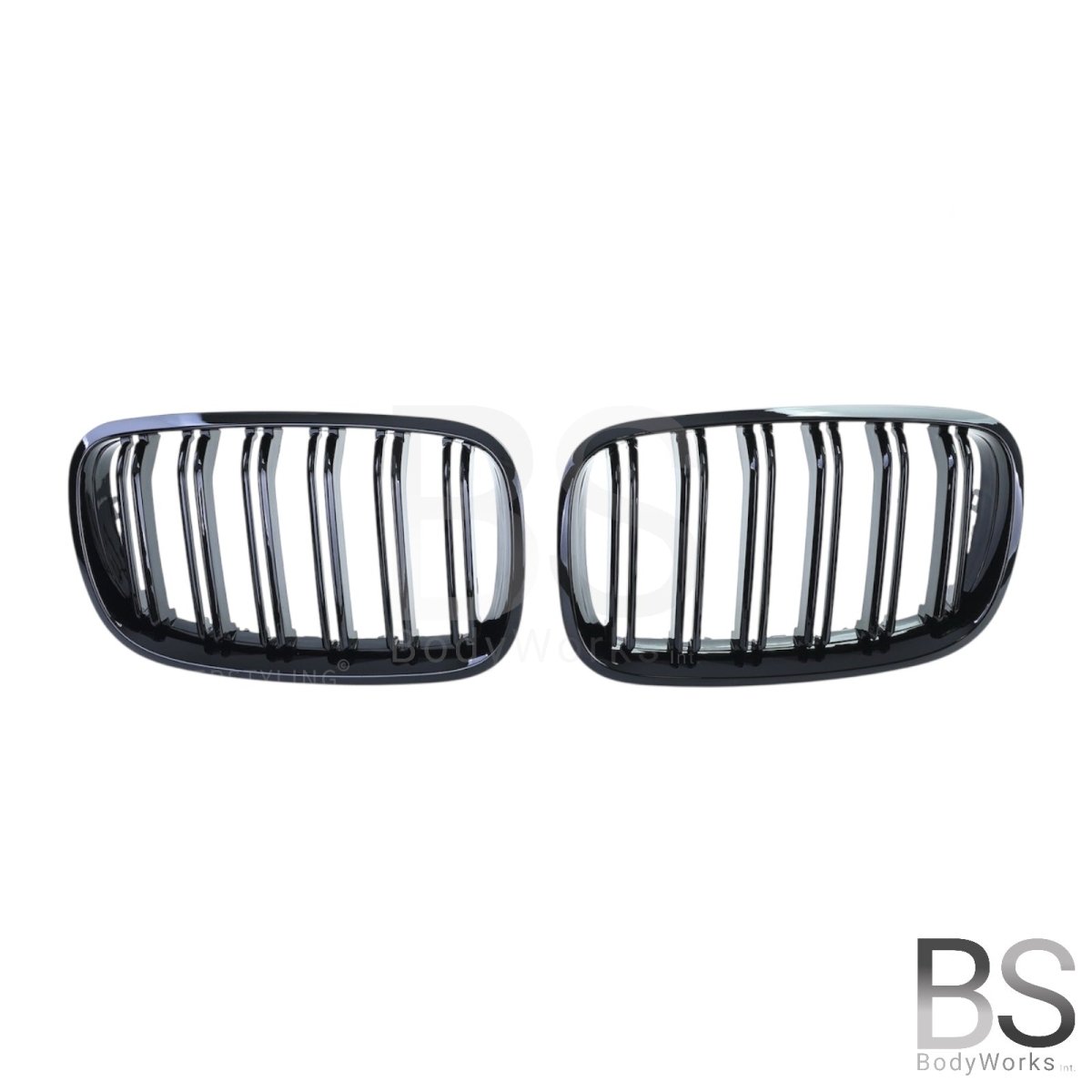 Nieren - BMW X5 E70 / X6 E71 - M Look - Hoogglans Zwart | 2006 - 2014 - Beamerstyling.nl