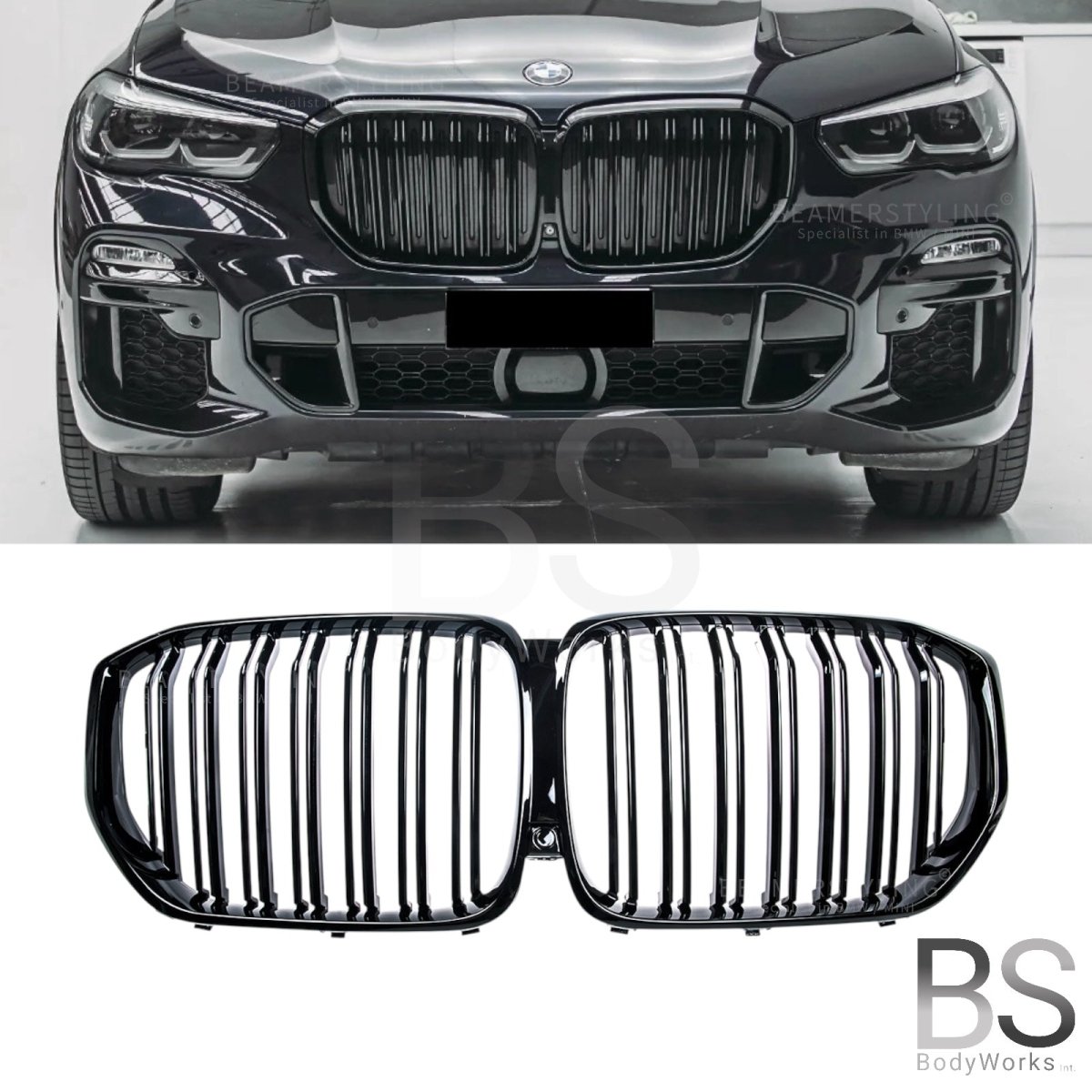 Nieren - BMW X5 G05 - M Look - Hoogglans Zwart | 2018 - 03/2023 - Beamerstyling.nl