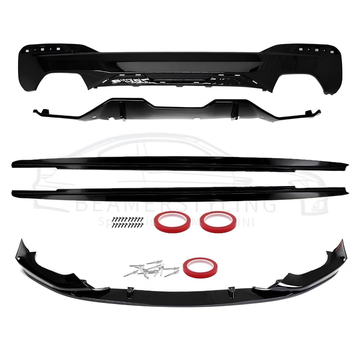 Performance Pakket V2 - BMW 5 Serie G30 / G31 - Hoogglans Zwart | 17 - 20 - Beamerstyling.nl