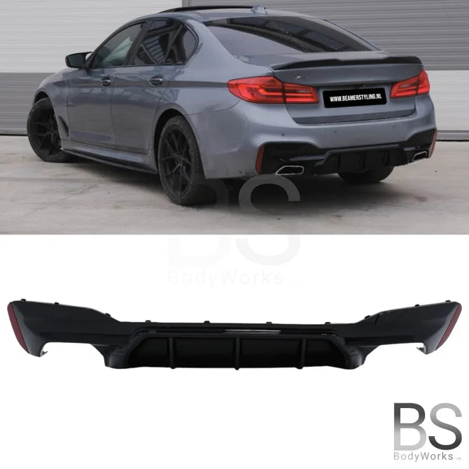 Diffuser - BMW G30 / G31 - M5 Look - Hoogglans Zwart | 17-23