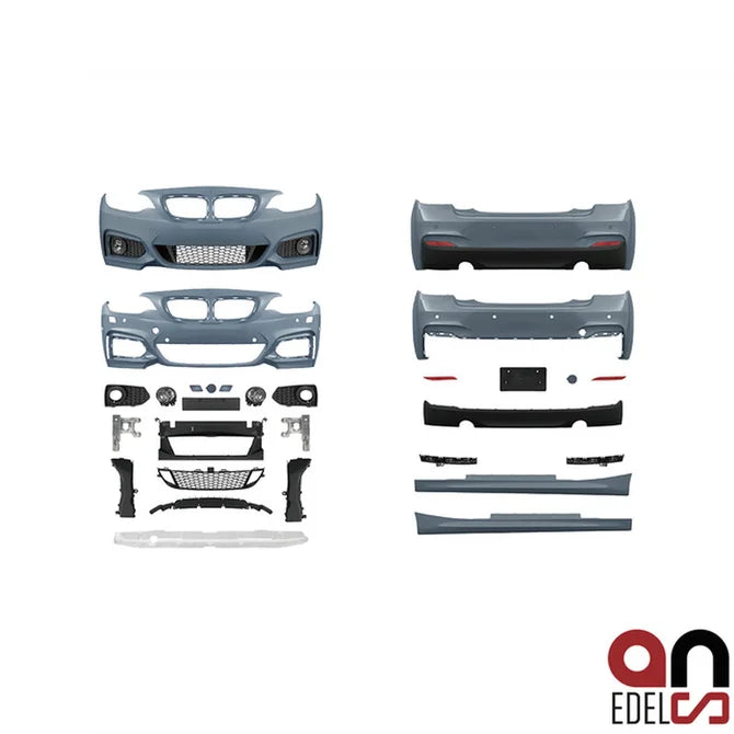 BMW 2 Serie M Sport Look Pakket F22 / F23 2013-2017 — 1 Uitlaat Uitsparing Links + 1 Uitlaat Uitsparing Rechts (235I)