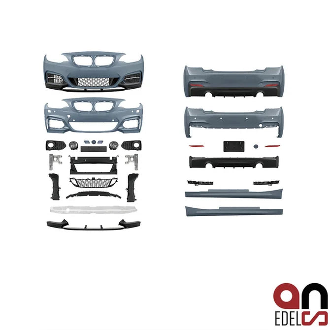 BMW 2 Serie M Performance M235I Look Pakket F22 / F23 2013-2017 — 1 Uitlaat Uitsparing Links + 1 Uitlaat Uitsparing Rechts (235I)