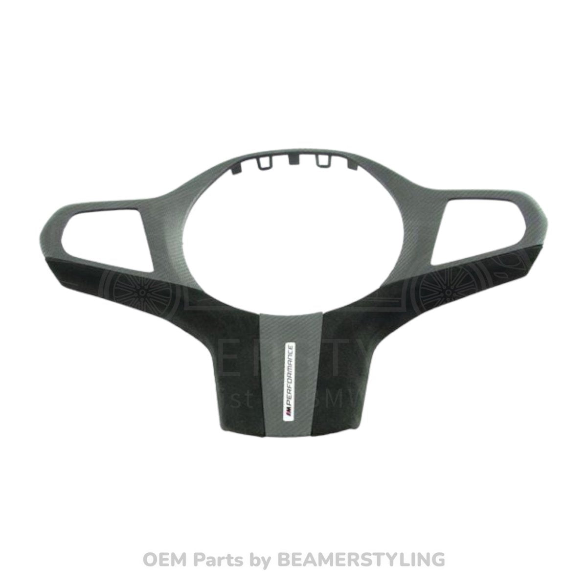 Stuurwiel Afdekking - BMW F40, F44, G42, G87, G20, G21, G28, M3 G80, M3 G81, G22, G23, G26, M4 G82, M4 G83, Z4 G29 - M Performance - Alcantara/Carbon | 32302463594 - Beamerstyling.nl
