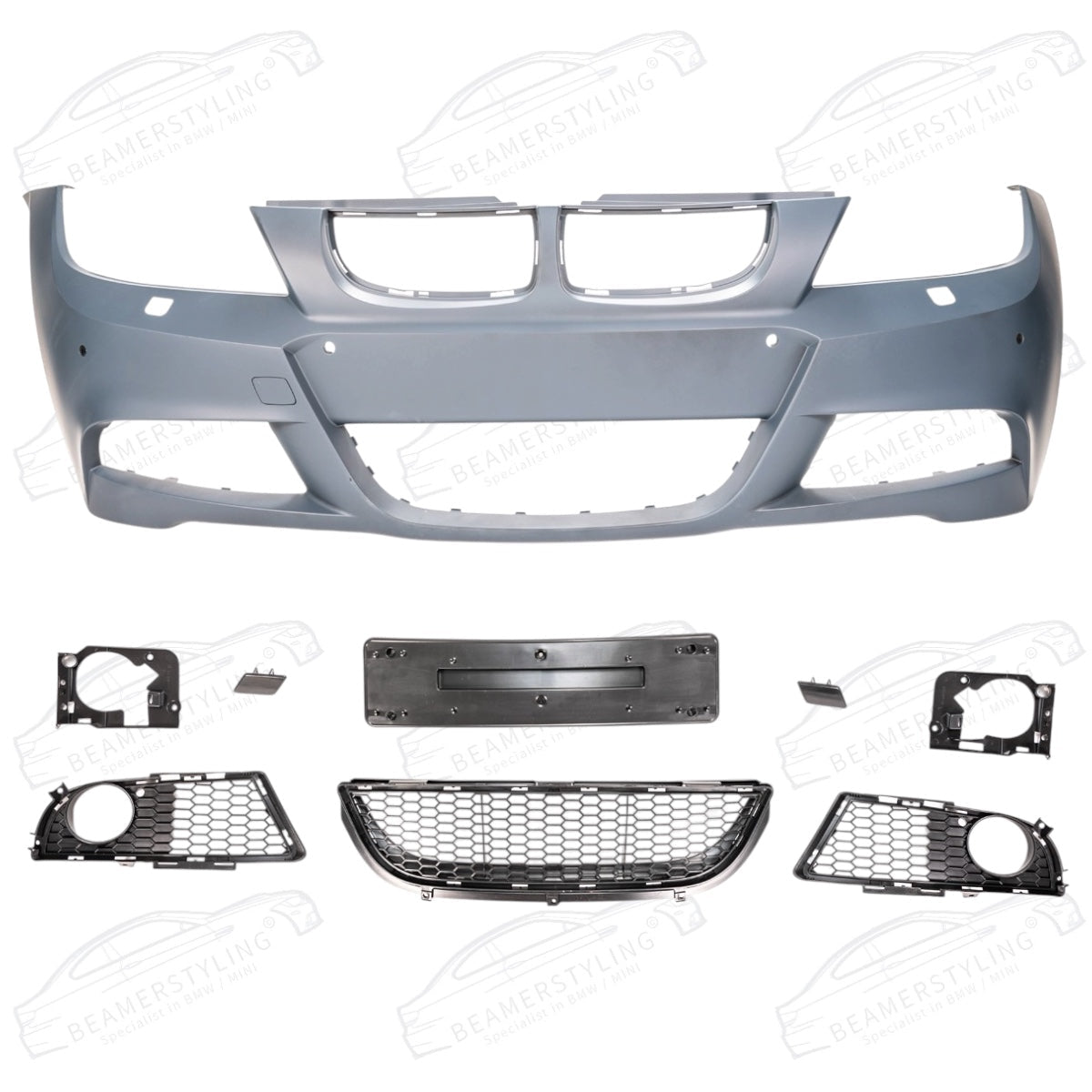 Voorbumper - BMW E90 / E91 - LCI M Pakket look - Met PDC & SRA | 2005-2008 - Beamerstyling.nl