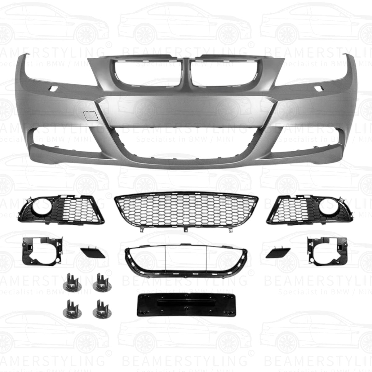 Voorbumper - BMW E90 / E91 - LCI M Pakket Look - PDC/SRA | 2005 - 2008 - Beamerstyling.nl