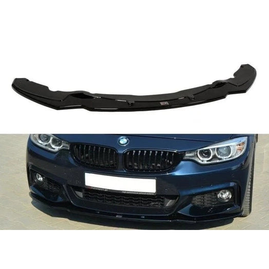 Front Lip V1 - BMW F32 / F33 / F36 - M Pakket - Maxton Design — Glanzend Zwart