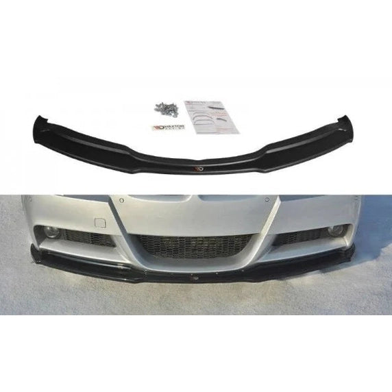 Front Lip - BMW E90 / E91 - M Pakket - Maxton Design | 2005-2008 — Hoogglans Zwart