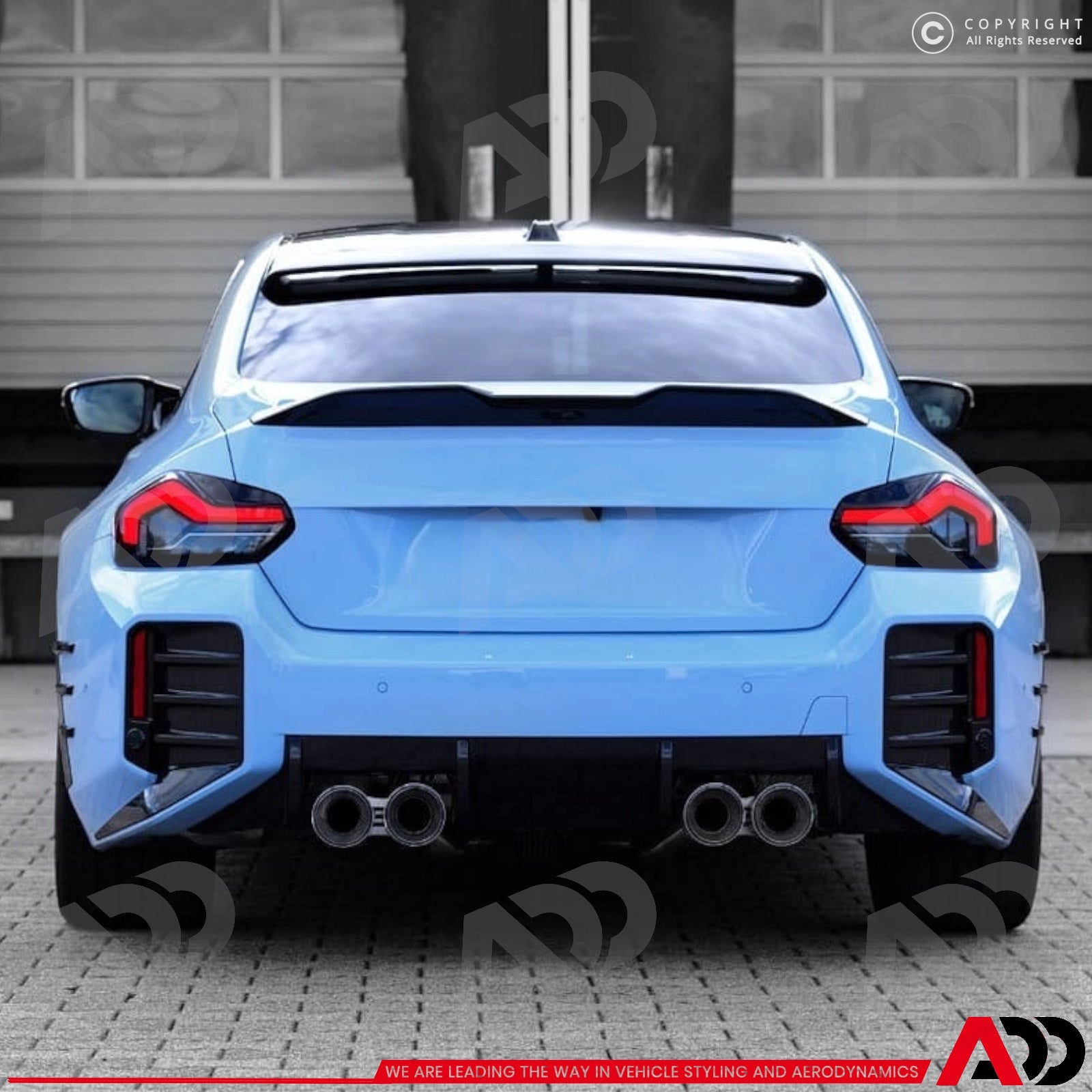 Spoiler - BMW G42 / G87 M2 Coupé  - M Performance style - Hoogglans zwart | 22+